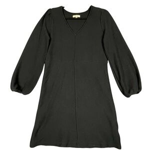 Madewell Texture & Thread Knit Ribbed Ballon Sleeve Work Play Versatile Dress  M